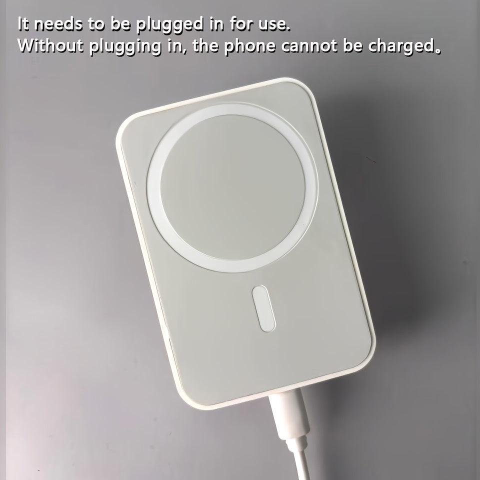 Cargador inalámbrico magnético de alta velocidad para coche con carga rápida de 15W, soporte ajustable para teléfono, no requiere batería, conector USB